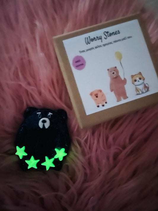 Worry Stone Galaxy Bear