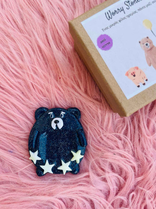 Worry Stone Galaxy Bear