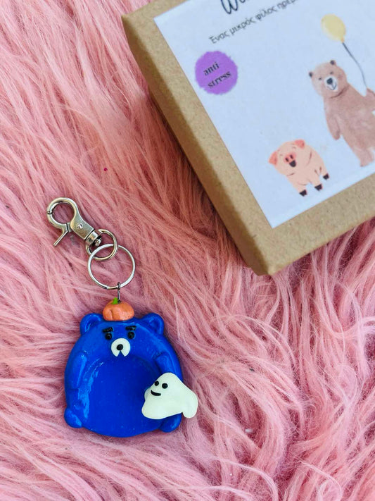Worry Stone Spooky Bear