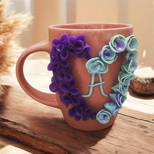 Κούπα Χειροποίητη Ανθισμένη Καρδιά 🌸